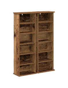 Mobile per CD 2 pz Legno antico 60 x 17 x 92 cm 2