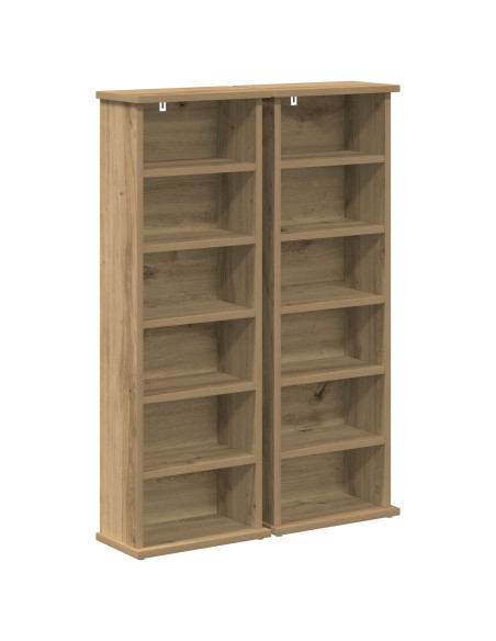 Mobile per CD 2 pz Rovere Artigianale 60 x 17 x 92 cm