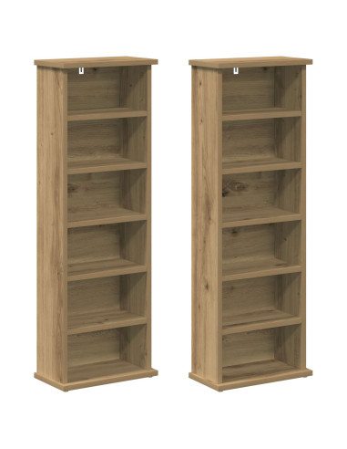 Mobile per CD 2 pz Rovere Artigianale 60 x 17 x 92 cm