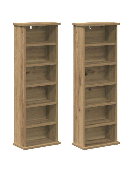 Mobile per CD 2 pz Rovere Artigianale 60 x 17 x 92 cm