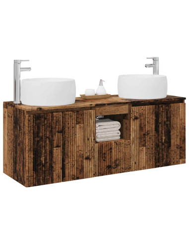 Set di Armadi da Bagno 3 pz Legno antico 49,5 x 44,5 x 66 cm