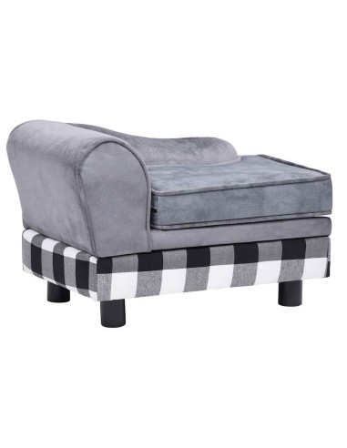 Divano per Cani Grigio 57x34x36 cm in Peluche