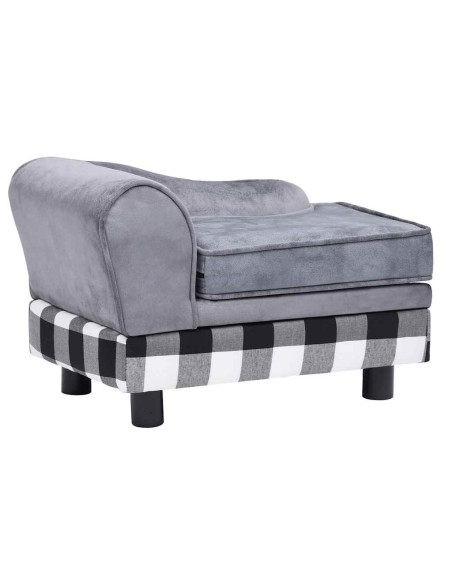 Divano per Cani Grigio 57x34x36 cm in Peluche