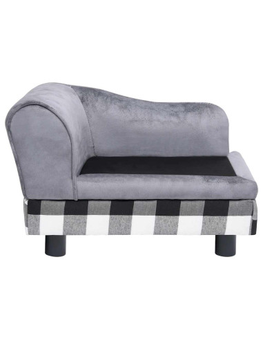 Divano per Cani Grigio 57x34x36 cm in Peluche
