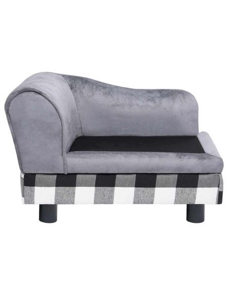 Divano per Cani Grigio 57x34x36 cm in Peluche
