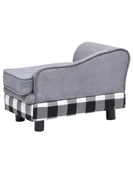 Divano per Cani Grigio 57x34x36 cm in Peluche