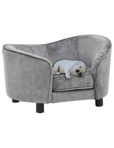Divano per Cani Grigio 69x49x40 cm in Peluche