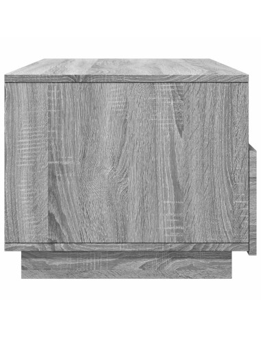 Tavolino da Soggiorno con Luci LED Grigio Sonoma 90x49x40 cm
