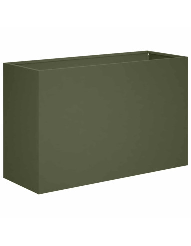 Vaso da giardino 2 pz Verde Oliva 80 x 30 x 50 cm