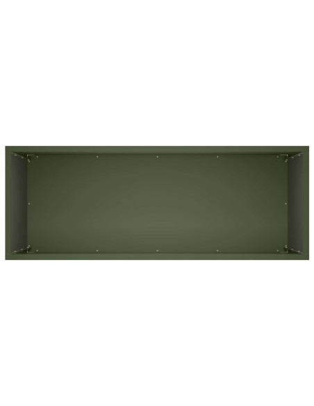 Vaso da giardino 2 pz Verde Oliva 80 x 30 x 50 cm