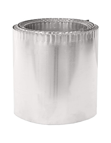 Bordura per Prato 20 m x 15 cm Acciaio zincato Argento
