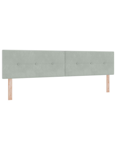 Letto con contenitore LED e materasso Grigio Chiaro