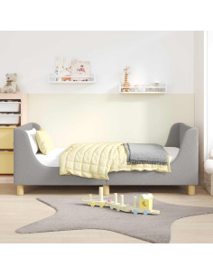 Struttura letto bambini con testata Grigio Chiaro 80x160 cm