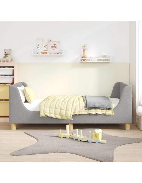 Struttura letto bambini con testata Grigio Chiaro 80x160 cm