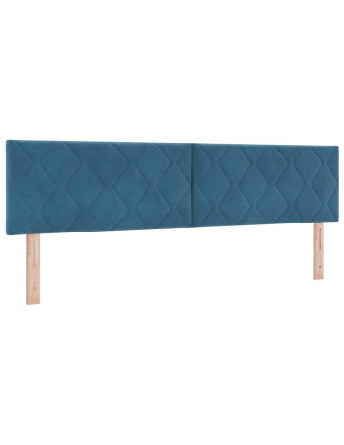 Letto ottomano con materasso Blu Scuro 180 x 200 cm Velluto