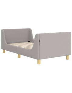 Struttura letto bambini con testata Grigio Chiaro 80x160 cm 2