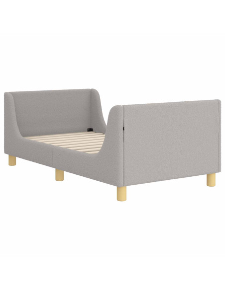 Struttura letto bambini con testata Grigio Chiaro 80x160 cm