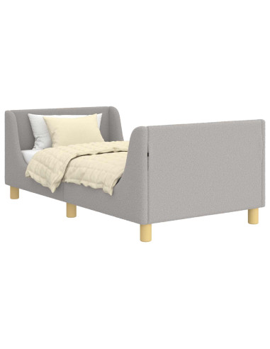 Struttura letto bambini con testata Grigio Chiaro 80x160 cm
