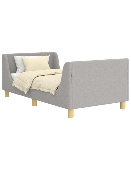 Struttura letto bambini con testata Grigio Chiaro 80x160 cm