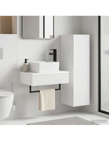 Set di mobili per il bagno 2 pz Bianco 33 x 34,5 x 100 cm