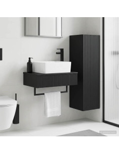 Set di mobili per il bagno 2 pz Nero 33 x 34,5 x 100 cm