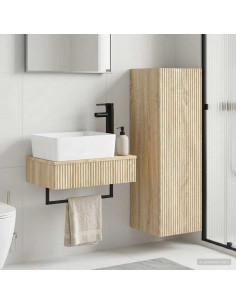 Set di mobili per il bagno 2 pz Rovere Sonoma