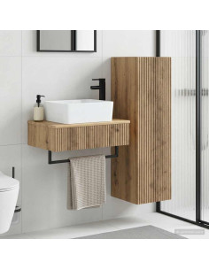 Set di mobili per il bagno 2 pz Rovere Artigianale