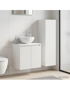 Set di mobili per il bagno 2 pz Bianco 33 x 34,5 x 100 cm