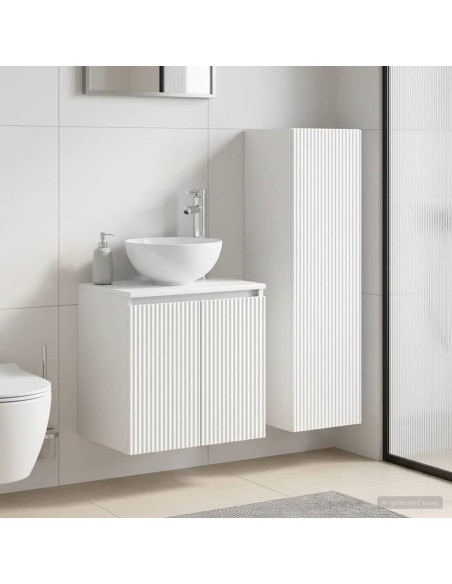 Set di mobili per il bagno 2 pz Bianco 33 x 34,5 x 100 cm