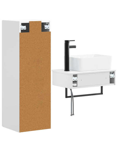 Set di mobili per il bagno 2 pz Bianco 33 x 34,5 x 100 cm