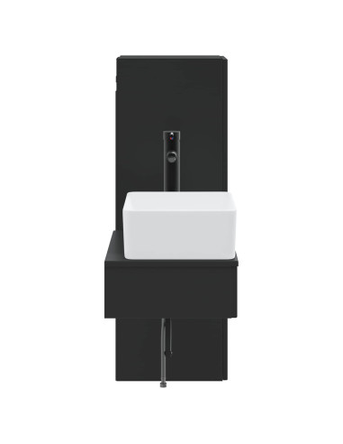 Set di mobili per il bagno 2 pz Nero 33 x 34,5 x 100 cm