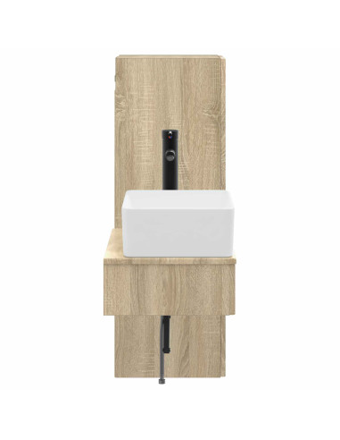 Set di mobili per il bagno 2 pz Rovere Sonoma