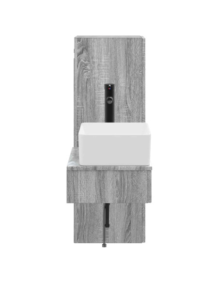 Set di mobili per il bagno 2 pz Sonoma grigio