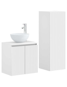 Set di mobili per il bagno 2 pz Bianco 33 x 34,5 x 100 cm 2