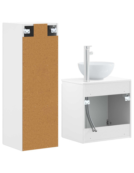 Set di mobili per il bagno 2 pz Bianco 33 x 34,5 x 100 cm