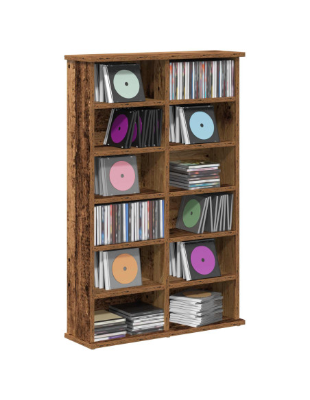 Mobile per CD Legno antico 60 x 17 x 92 cm Legno ingegnerizzato
