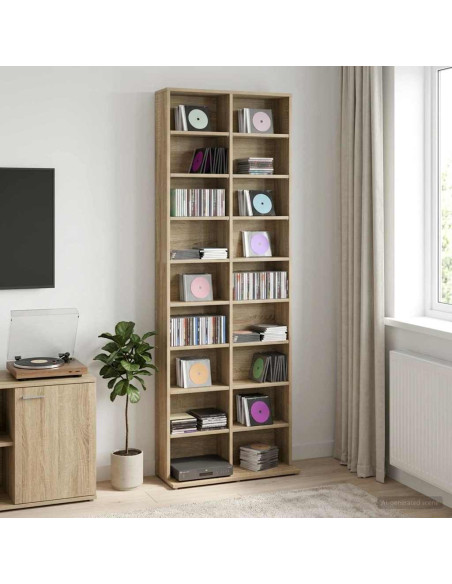 Mobile per CD Rovere Sonoma 65 x 23,5 x 175 cm