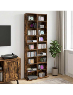 Mobile per CD Rovere Fumo 65 x 23,5 x 175 cm
