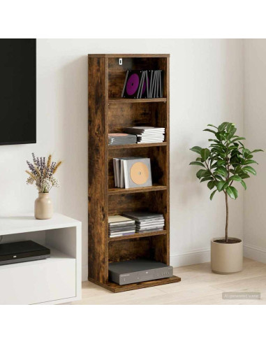 Mobile per CD Rovere Fumo 33 x 23,5 x 97,5 cm