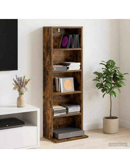 Mobile per CD Rovere Fumo 33 x 23,5 x 97,5 cm