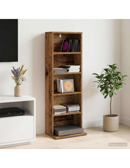 Mobile per CD Legno antico 33 x 23,5 x 97,5 cm