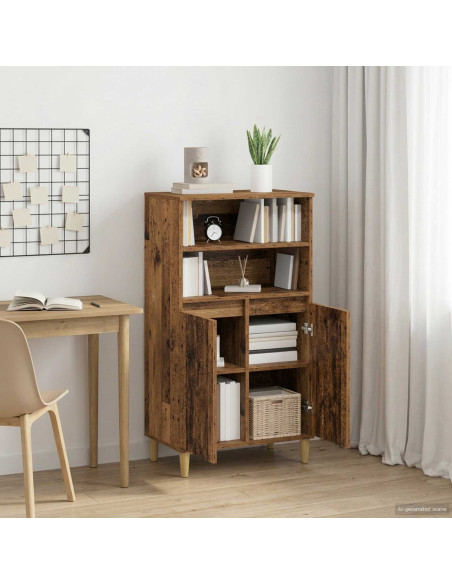 Credenza Legno di quercia 60 x 36 x 110 cm Legno ingegnerizzato