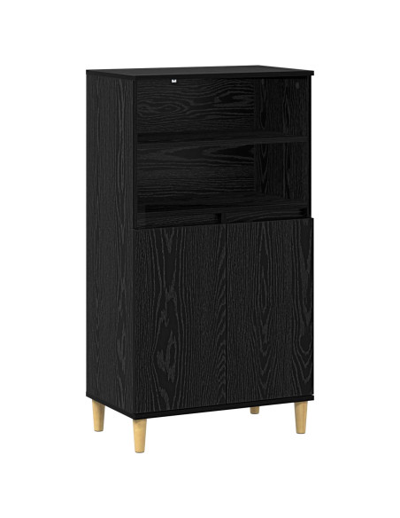 Credenza Rovere Nero 60 x 36 x 110 cm Legno ingegnerizzato