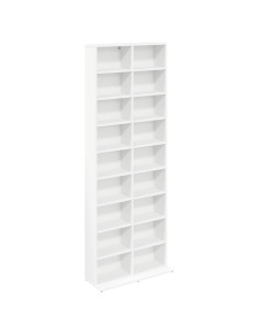 Mobile per CD Bianco 65 x 23,5 x 175 cm Legno ingegnerizzato 2