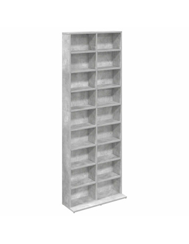 Mobile per CD Grigio Cemento 65 x 23,5 x 175 cm