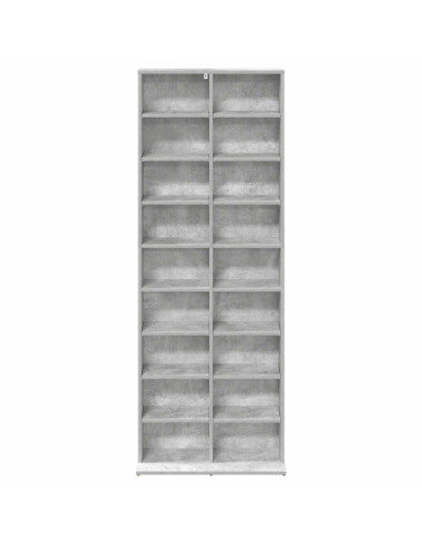 Mobile per CD Grigio Cemento 65 x 23,5 x 175 cm