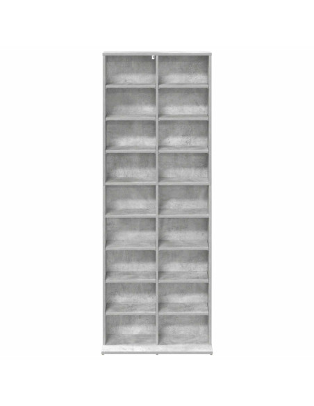 Mobile per CD Grigio Cemento 65 x 23,5 x 175 cm