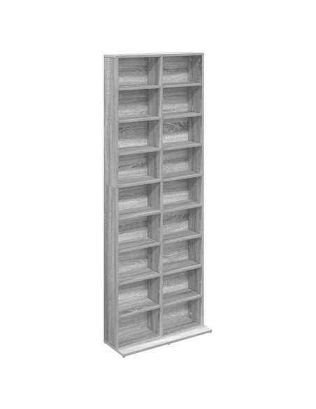 Mobile per CD Sonoma grigio 65 x 23,5 x 175 cm