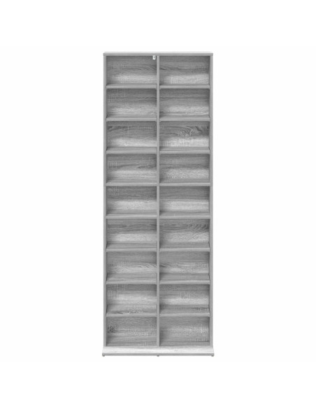 Mobile per CD Sonoma grigio 65 x 23,5 x 175 cm
