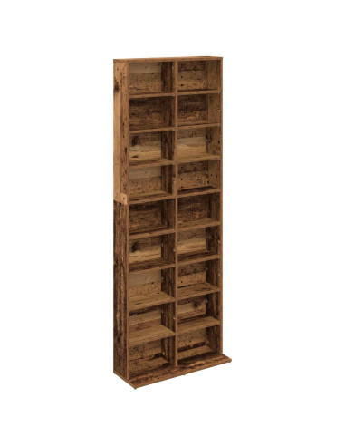 Mobile per CD Legno antico 65 x 23,5 x 175 cm